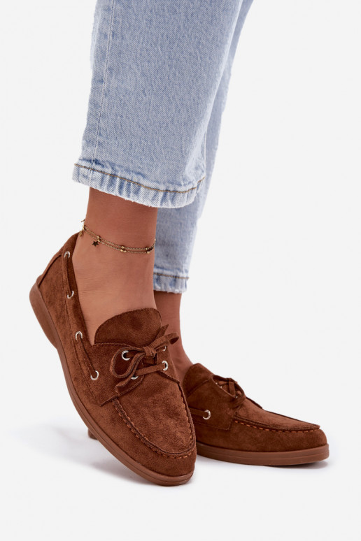 zapatos mocasines de mujer con detalles elegantes color marrón Calivra zapatos mocasines de mujer con detalles elegantes color marrón Calivra