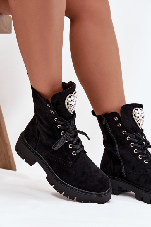 botines de trabajo Femenino con ojos brillantes Activado Języku de color negro Rosira botines de trabajo Femenino con ojos brillantes Activado Języku de color negro Rosira