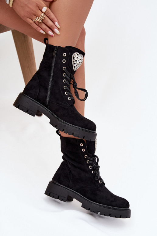 botines de trabajo Femenino con ojos brillantes Activado Języku de color negro Rosira botines de trabajo Femenino con ojos brillantes Activado Języku de color negro Rosira