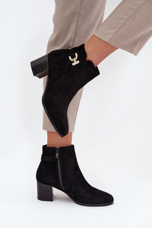 calentamiento Botas de mujer Ze color doradom Detalem de color negro Renora calentamiento Botas de mujer Ze color doradom Detalem de color negro Renora