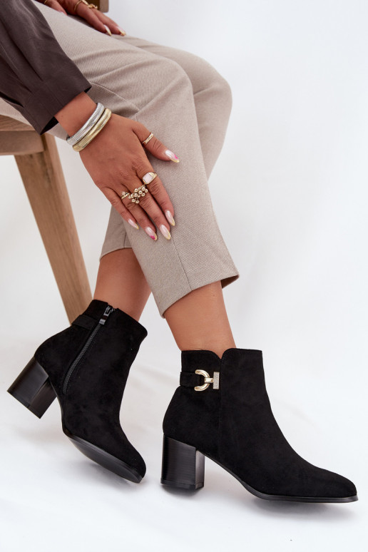 calentamiento Botas de mujer Ze color doradom Detalem de color negro Renora calentamiento Botas de mujer Ze color doradom Detalem de color negro Renora