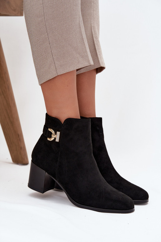 calentamiento Botas de mujer Ze color doradom Detalem de color negro Renora calentamiento Botas de mujer Ze color doradom Detalem de color negro Renora