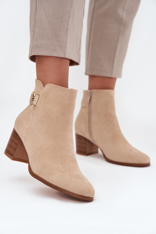 calentamiento Botas de mujer Ze color doradom Detalem beige Renora calentamiento Botas de mujer Ze color doradom Detalem beige Renora
