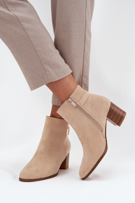 calentamiento Botas de mujer Ze color doradom Detalem beige Renora calentamiento Botas de mujer Ze color doradom Detalem beige Renora