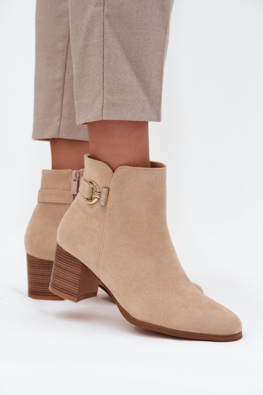 calentamiento Botas de mujer Ze color doradom Detalem beige Renora calentamiento Botas de mujer Ze color doradom Detalem beige Renora
