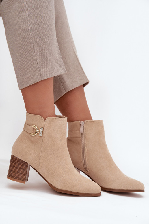 calentamiento Botas de mujer Ze color doradom Detalem beige Renora calentamiento Botas de mujer Ze color doradom Detalem beige Renora
