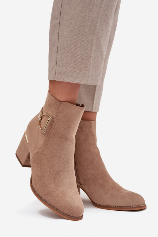 calentamiento Botas de mujer Ze color doradomi Elementami beige Ambrine