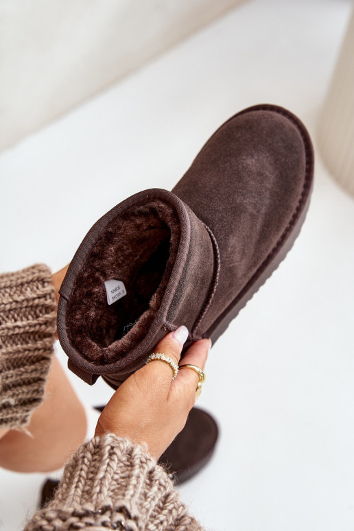 Piel de gamuza Botas de nieve con una plataforma Por culpa de Kubo color marrón Rianaella Piel de gamuza Botas de nieve con una plataforma Por culpa de Kubo color marrón Rianaella