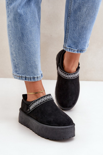 Botas de nieve Con decoraciones Haftem de color negro Selithria 2