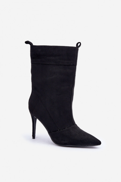 Botas con tacones finos de color negro Ellinore