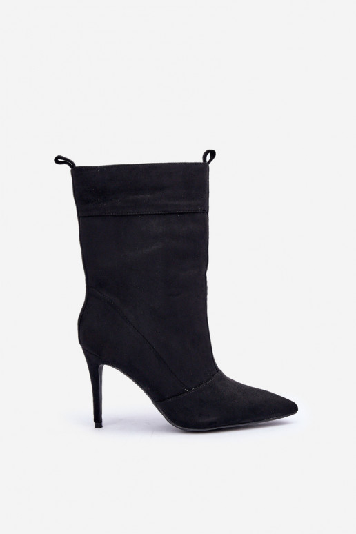 Botas con tacones finos de color negro Ellinore
