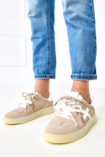 Zapatillas deportivas marrones con plataforma y plantilla blanca Eriksen