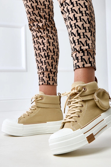 Botines altos marrones con plataforma y bolsillo Yaren 2