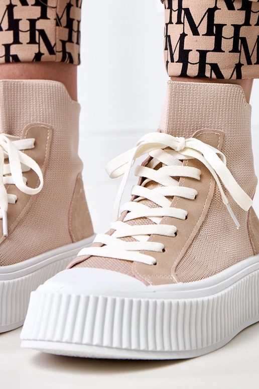 Zapatillas tipo calcetín rosas con...