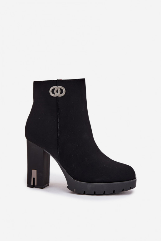 calentamiento Botas de mujer Con decoraciones Detalem de color negro Vessara calentamiento Botas de mujer Con decoraciones Detalem de color negro Vessara