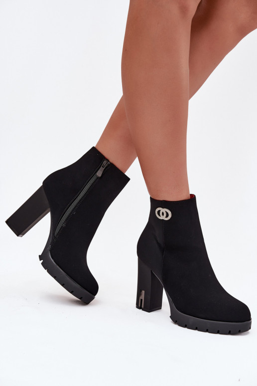 calentamiento Botas de mujer Con decoraciones Detalem de color negro Vessara calentamiento Botas de mujer Con decoraciones Detalem de color negro Vessara