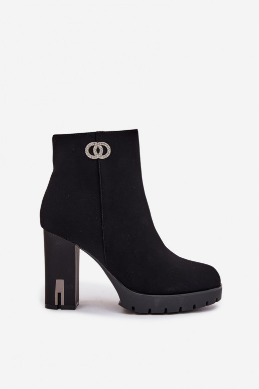 calentamiento Botas de mujer Con decoraciones Detalem de color negro Vessara calentamiento Botas de mujer Con decoraciones Detalem de color negro Vessara