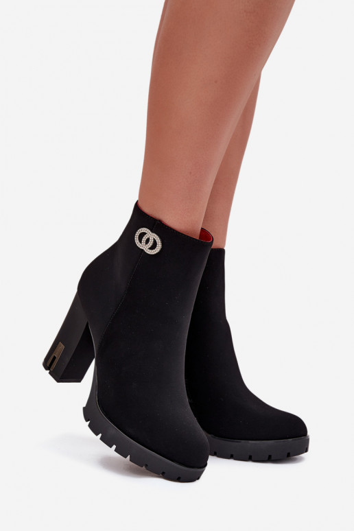 calentamiento Botas de mujer Con decoraciones Detalem de color negro Vessara calentamiento Botas de mujer Con decoraciones Detalem de color negro Vessara