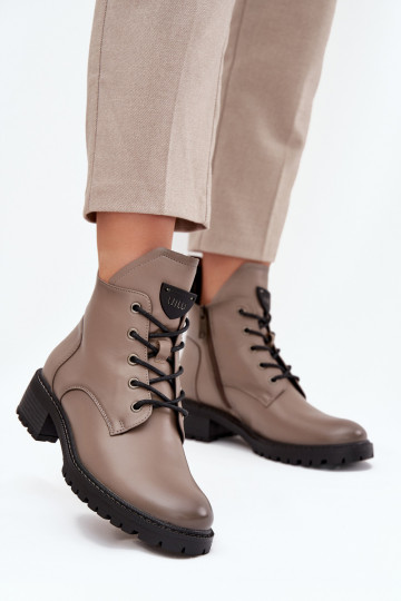 Botines de mujer forrados Klocke Vinceza 58609, color gris 2