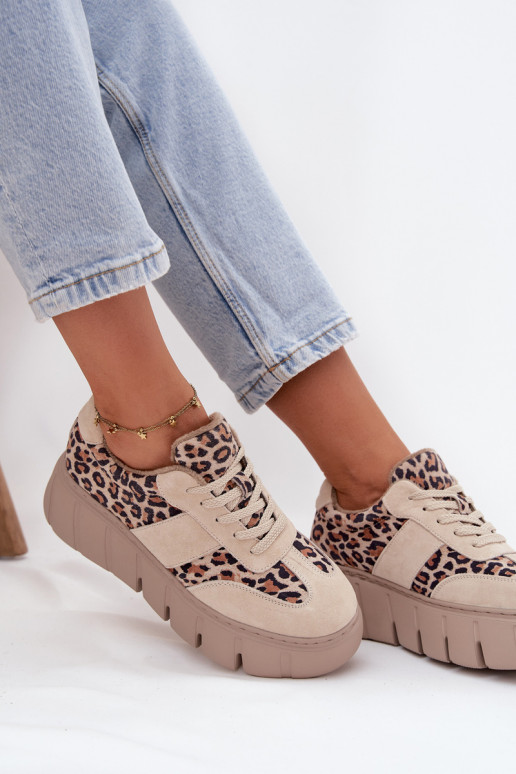 de gamuza calentamiento Zapatillas modelo zapatos. Femenino con una plataforma Vinceza 66841 con estampados de piel de leopardo  de gamuza calentamiento Zapatillas modelo zapatos. Femenino con una plataforma Vinceza 66841 con estampados de piel de leopardo