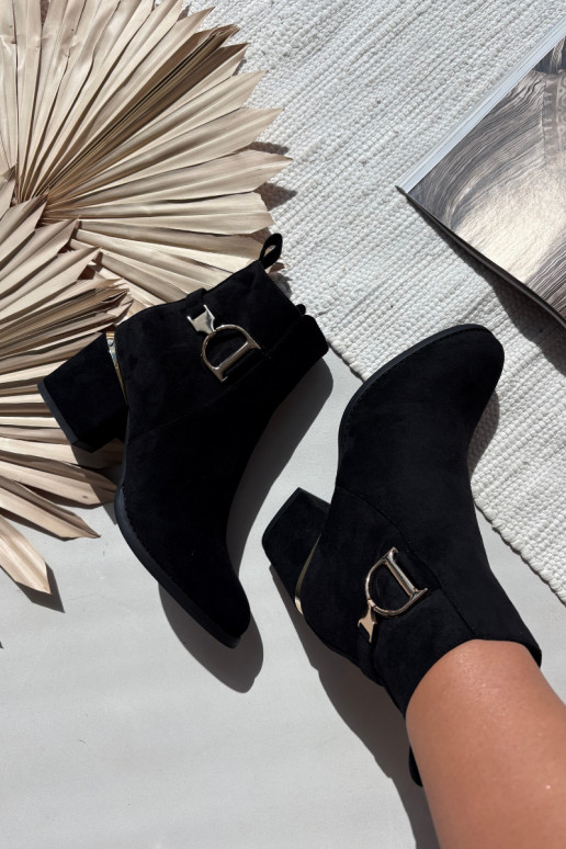 calentamiento Botas de mujer Ze color doradomi Elementami de color negro Ambrine