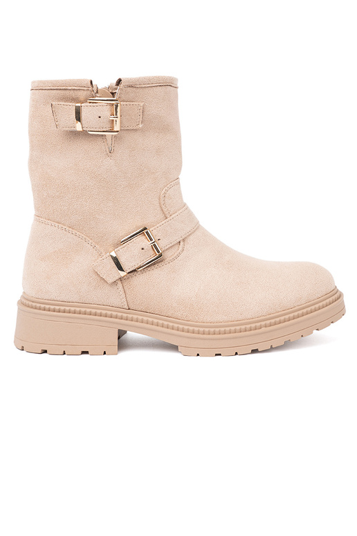 Elegante jsnobeige zapatos con hebillas decorativas