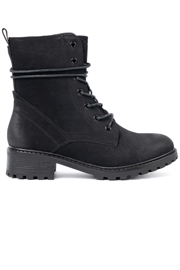 De moda de color negro botas altas de montar z ozdobnym cordonesm 2