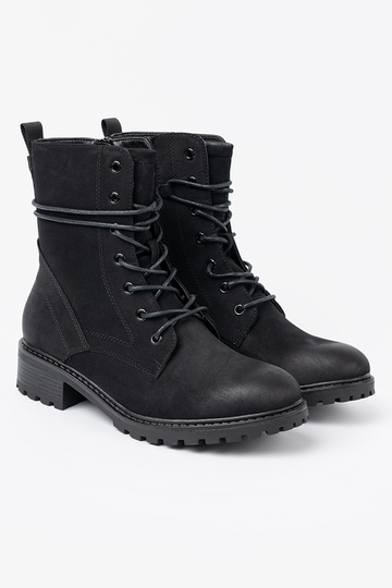 De moda de color negro botas altas de montar z ozdobnym cordonesm