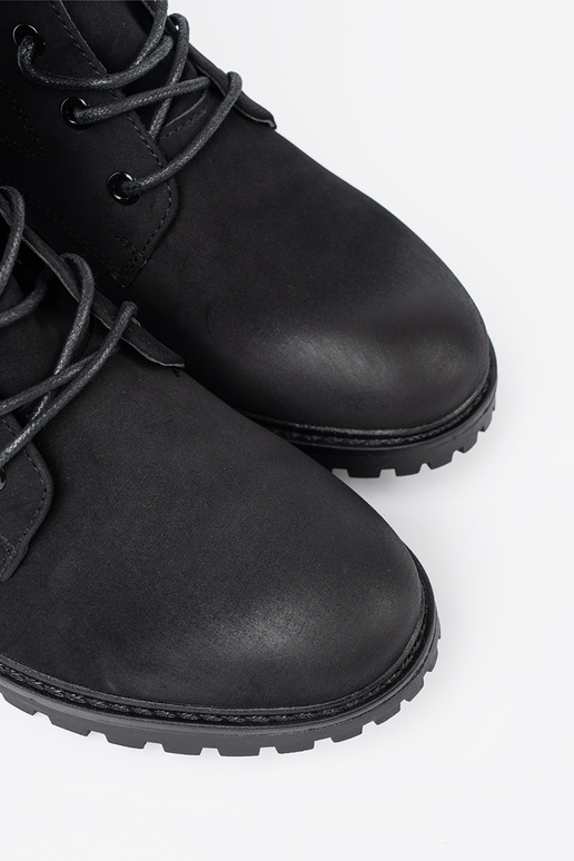 De moda de color negro botas altas de montar z ozdobnym cordonesm