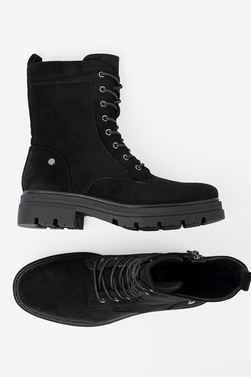 de color negro atado para arriba botas altas de montar na masyAnej podeszAie