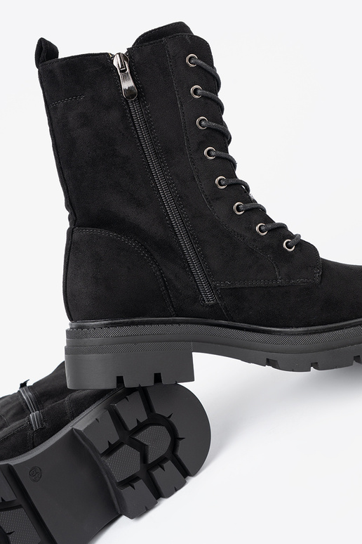 de color negro atado para arriba botas altas de montar na masyAnej podeszAie