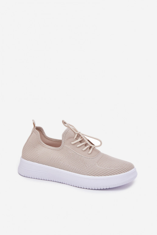 Un modelo convincente zapatillas con una plataforma Femenino beige Kalyra  Un modelo convincente zapatillas con una plataforma Femenino beige Kalyra