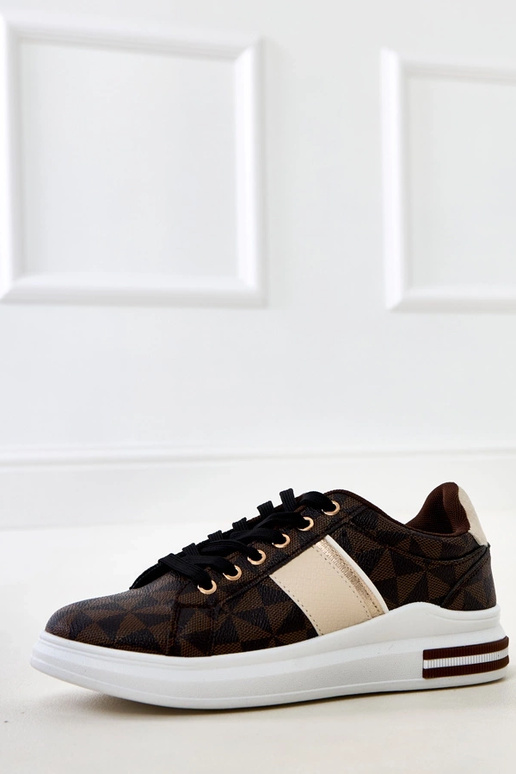 Zapatillas deportivas marrones con... Zapatillas deportivas marrones con...