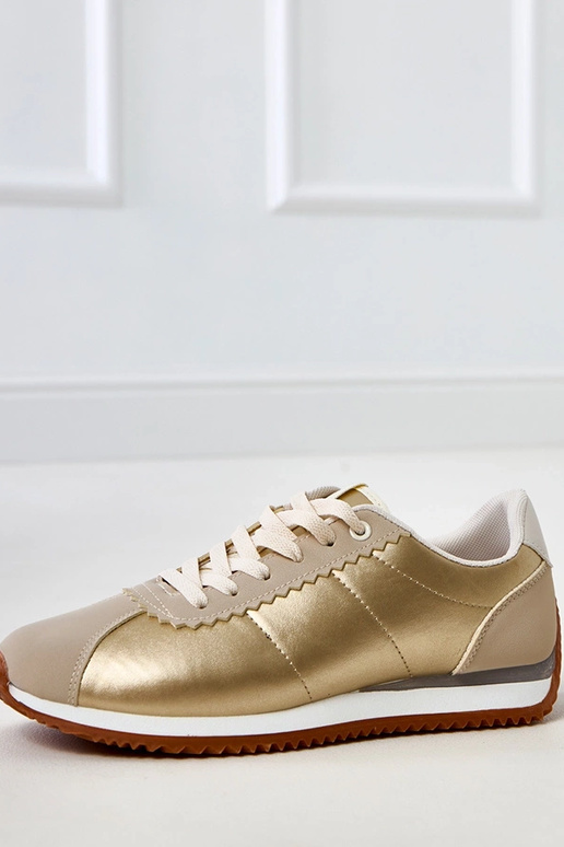 Zapatillas deportivas color arena con...