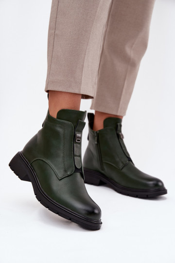 calentamiento Botas de mujer Al castillo Con decoraciones Detalem de color caqui Roselle