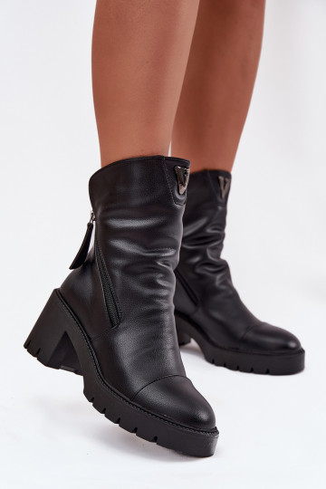 calentamiento Botas de mujer En tacones enormesPodAójnym Zamkiem Vinceza 58605 de color negro 2