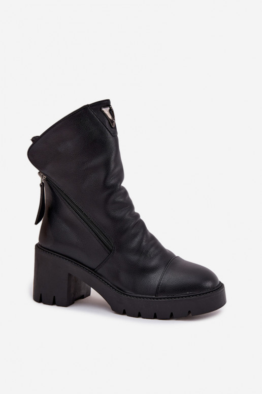 calentamiento Botas de mujer En tacones enormesPodAójnym Zamkiem Vinceza 58605 de color negro