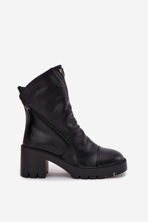 calentamiento Botas de mujer En tacones enormesPodAójnym Zamkiem Vinceza 58605 de color negro