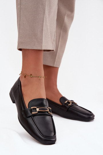 Mocasines para mujer con adornos color negro "Priscelle" 2