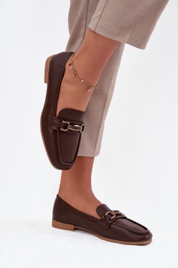 zapatos Mocasines Femenino con adornos color marrón Priscelle