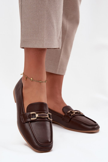 Mocasines para mujer con adornos color marrón "Priscelle" 2