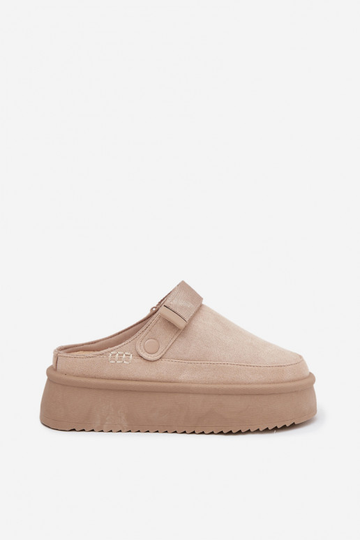 Botas de nieve Femenino con una plataformacon cierre adhesivoem color marfil Jorielle