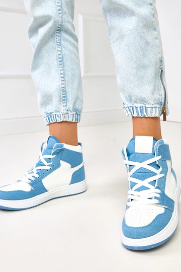 Zapatillas deportivas altas sobre el tobillo con motivos de denim "Kasna" 2