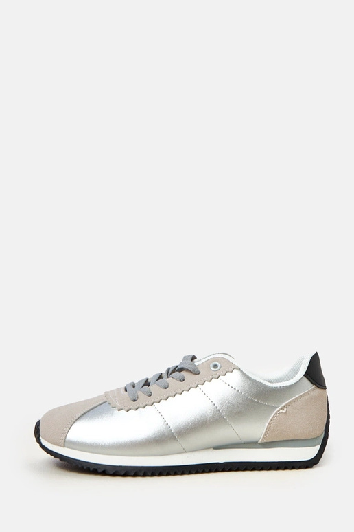 Zapatillas deportivas plateadas con... Zapatillas deportivas plateadas con...