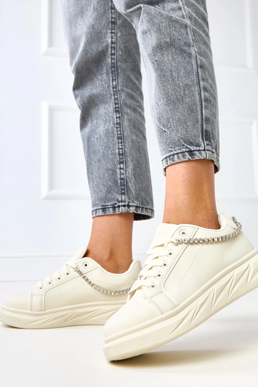 Zapatillas deportivas color arena con... Zapatillas deportivas color arena con...