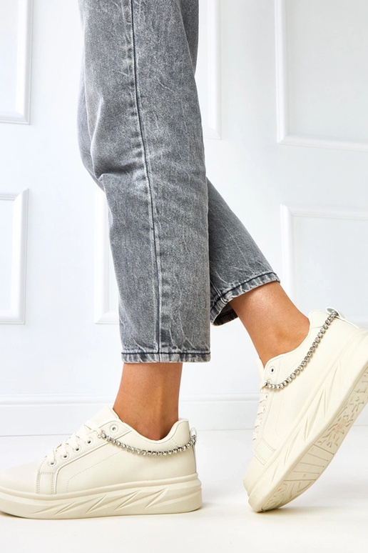 Zapatillas deportivas color arena con... Zapatillas deportivas color arena con...