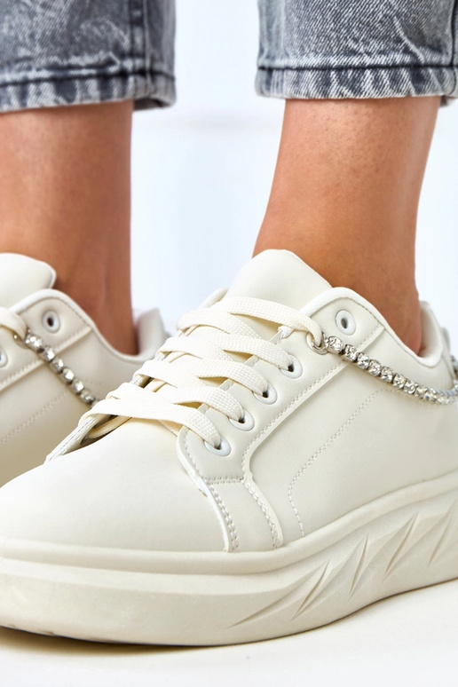 Zapatillas deportivas color arena con... Zapatillas deportivas color arena con...