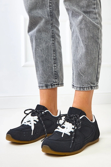 Zapatillas deportivas negras con doble cordón Casey 2