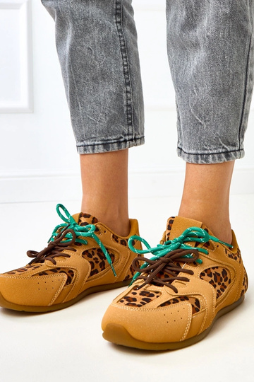 Zapatillas deportivas con estampado de leopardo y doble cordón Casey