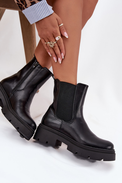 calentamiento botas con estilo Al castillo de color negro Niviane calentamiento botas con estilo Al castillo de color negro Niviane